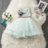 Robes de fille bébé filles robes sans manches d'été 2 à 6 ans fleur rose gamin de mariage robes pour tout-petit fille élégante tutu vestido dentelle costume