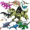 Outros brinquedos Jurassic Dinosaur World Wild Wild Raptor T-Rex Triceratops Indominus rex Modelo Bloco de construção de dinossauro Velociraptor Bloco de construção Toyl240502