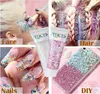 ZJZL Body Glitter Glitter Multifuncional Olhos Glitter Unha Cabelo Corpo Face Gel Gel Art Flash Flash Loose Creme com Smear Spoon Festival Glitter DECO D240503