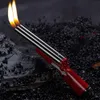 Double flamme à flamme à flamme en métal Forme de briquet mini-allume-cigarette créative