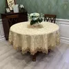 Mesa redonda de mantel de mantel para el mantel hogar de encaje para el hogar Europa Decoración del polvo del hogar bordado
