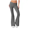 Pantalon féminin Capris Femmes Low Waited Solid Flare Pantal