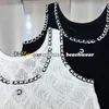 Sexy pure gebreide vest designer Letter Neckline gebreide tanktops dames zomer casual ademende gebreide tanks tees mouwloze gebreide top