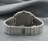 パスダイヤモンドテスターカスタムラグジュアリーブリングフルダイヤモンドウォッチvvsモイサナイトヒップホップアイスアウトステンレス鋼の機械時計