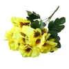 Fleurs décoratives 10 têtes Pansy Fake Bouquet 26cm pour la fête de mariage Home Plant Ten