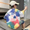 2024 Boys Tshirt High Quality Kids Vêtements Carton d'été Graffiti T-T-SEURS COUPES CHERNES ENFANTS TOPS STYLES TRENDY 240430