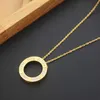 Designer Croitrres Nacklace Simple Set Pendant Man Zirconium 18k Gold Ring Collier Titanium Steel Chain de luxe incolore et collier de conception unique