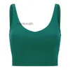 Designer ll-tops sexy women yoga Sport Underwear Bra Sports Vest Fitness Tops Couleur solide Shirts avec tasses amovibles Crops