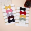 20pcs/lot 30pcs/set corduroy baby bows headband for Girls Elastic Nylon新生児ターバンヘアバンド