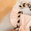Robes se fixer robe pour enfants nouveau-né 6 36 mois de style manche papillon tulle léopard princesse robes formelles ootd pour bébé fille