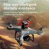 Drones ky102 drone 8k professionele high-definition dual camera luchtfotografie hindernissen vermijding optische vier as rc aerocraft speelgoed wx