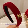 Fabrikauslass Großhandel High End New Red Hair Band Knot Engagement Damen Druck Anti -Schlupf -Stirnband High Skull Top Clip Bündel Kopfbedeckung