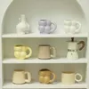 Tumbler koreanische Stil Keramik Becher Kaffeetassen Home Office Tee Tasse Nordische Getränke Japan H240506