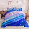 Copertura del piumone blu Rainbow Gradient Star Comporter Twin Size, set di biancheria da letto colorate per ragazzi adolescenti, con 1 piumino e 2 federe