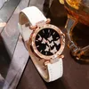 Orologi da polso 7 pezzi set ladies ladies watch round analogy quartz butterfly design design donne eleganti polso lussuoso orologio femminile