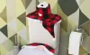 Täcker juldekorationer badrumsmatta set rolig juldekor toalettstol täckning snögubbe jultomten toalettstolskydd och mattuppsättning