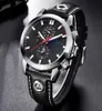 Benyar Fashion Sports Chronograph Watchs Men Moon Phase en cuir en cuir Squelette Quartz Watch Support Drop White Red2476900