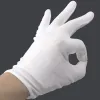 手袋1ペアホワイトコットングローブフルフィンガーメン女性ウェイター/ドライバー/ジュエリー/ワーカーハンドプロテクターミトン汗吸収手袋