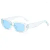 Солнцезащитные очки маленькая прямоугольная рама для женщин Мужчины чистый цвет конфеты Y2K Fashion Sun Glasses Vintage Outdoor Eywear UV400