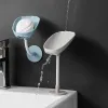 Gerechten 1 st geüpgraded zeepdoos met drainage dubbel rooster zeeprek, wand gemonteerd toilet met deksel rek, niet -geperforeerde zeepdoos