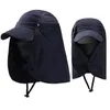 Unisex vizier hoeden vissen zonbeschermer cap uv bescherming gezicht nek dekking zonbescherming buiten sport wandelen visserijhoeden 240426