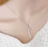 Luxus Tiifeniy Designer Anhänger Halsketten S925 Sterling Silber Sona Plattierung Voller Diamant Iris Schlüsselkette