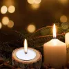 Świece 24pcs drewniany posiadacz świec, uchwyt wotywny na tealight na przyjęcie weselne na stół, urodziny świąteczne przyjęcie domowe wystrój domu