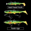 Spinpoler 3D Multisektion Weichköder Shad 16cm22 cm Winter Hecht Fischereiköder -Paddel T Tail Swimbait für Pikeperch CatfishTrout 240506