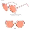 Sonnenbrille neue süße Cartoonbär Sonnenbrille Kinder runde Sonnenbrillen Jungen und Mädchen Retro Sonnenbrillen Modebrillen Wx
