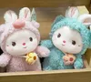 Söt liten kanin docka grossist plysch leksaker säng sovande docka flicka födelsedag present