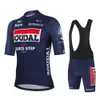 Soudal Quick Step Cyrsey Jersey Set Summer Belgium Bicycle Mtb Bike Clothing Mtb Maillot Ropa Ciclismo Suit uniforme 240506