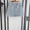 レディースパンツ女性2024春と夏のライトブルーデザインカラーダイヤモンドハイウエストデニムパンツ/同じスタイルスカート