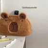 Mignon kawaii grande capacité capybara sac sac drôle de dessin animé mode peluche crayon pochette scolaire