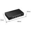 ZAAGMACHINES 5PORT POE Gigabit Switch Onbeheerde voeding met VLAN -functie 52V1.25A 1000mps Switch EU -plug