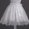 Kleider Neugeborene elegante Brautjungfer Baby Kleider Bow Kids Taufe Kleider Spitze Hochzeit Abend Abend Party Prinzessin Kleidung 02 Jahre