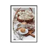 Papiere Tee Brot Eggs Essen Leinwand moderne Wandkunst Bilder Küchendekoration Nordische Plakate und Druckhause Dekoration Parasala J240505