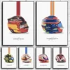 壁紙F1レーシングヘルメットシーズンシリーズホットキャンバス印刷ポスター美学フォーミュラワンアーティストウォールキャビンデコレーションピクチャーJ240505