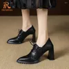 Chaussures habillées Prxdong Classics Généralités en cuir haut talons plate-forme femme Pumps Black White Spring Summer Party Office Lady 39