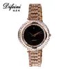 Full Iced Out Riginestone Luxury Hip Hop Diamond Crystal Moisstal Match Watch Ladies Wristwatch étanche