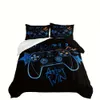 Одеяло 3pcs Queen Bedding Blue Grip, Gamer Set, набор одежды для видеоигр (одеяло и покрывало, не лист)