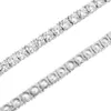 Kibo Women Jewelry 18k White Gold Plated 925 Sterling Silver Vvs Moissanite Tennis Chain Necklace