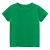 T-shirts Kids Plain T-shirt Tops For Child Boys Girls Baby Pure kleur Blanco Kleding Wit Zwart Kinderen Zomer T-stukken 1-16 jaarl2405