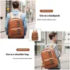 Рюкзак винтажная кожа для мужчин большие проездные сумки с ноутбуком