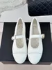 2024 New Mary Jane Flat Shoes Женская линия с французскими кожаными балетными туфлями