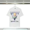 Męskie designer T koszule casablanca t-koszulka moda mężczyźni swobodne koszulki uliczne koszule męskie szorty z klubem tenisowym