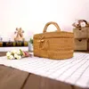 Umhängetaschen Frauen Strohbeutel Frauen Sommer Strand Handtasche Handgefertigte Ins Vintage Rattan Hollow Totes Box groß