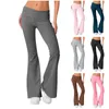 Pantalon féminin Capris Femmes Low Waited Solid Flare Pantal