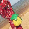 Сумки на плече 2024 Bucolic Style Fruit Woven Scods Bading Bacd Creativity Pineapple Battan Beachbags для женщин
