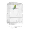 Bon transparenta fåglar bur förgrund prydnadsburar bur stående fågelhus avelar flygande akrylkrat papegoja bo för hemmet