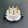 Amplificateur Eizz WE310A Socket de tube 6pin PTFE Gold plaqué pour WE310A 2A5 6C6 6D6 VT57 VT58 VALVE VINTGE VINTGE Amplificateur HIFI